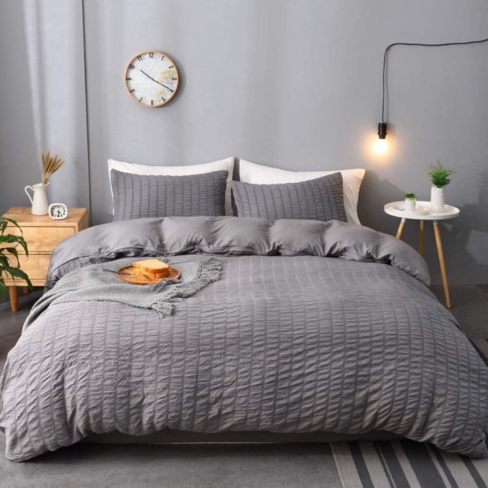 NEW Seersucker Duvet Cover Set